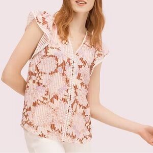 KATE SPADE Exotic Bloom Burnout Top